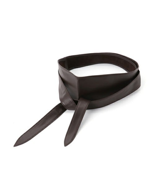 archives（アルシーヴ）の「牛革リボンベルト（ベルト・レディース・ブラック/ダークブラウン・MEDIUM）」の2枚目の写真