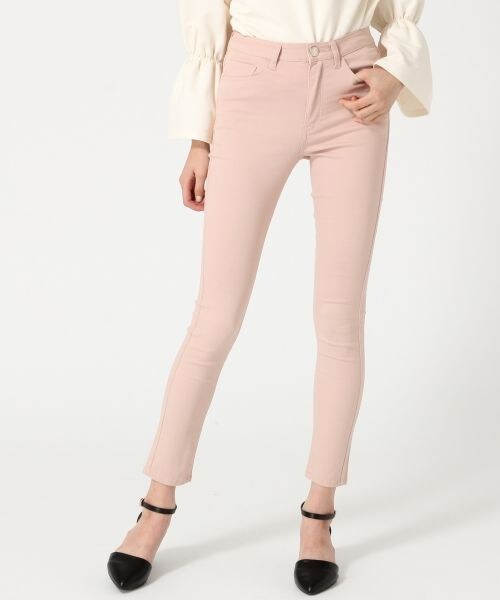 LOWRYS FARM（ローリーズファーム）の「ストレッチカラースキニーパンツ（パンツ・オフ/ブラック/ピンク/グリーン）」の4枚目の写真