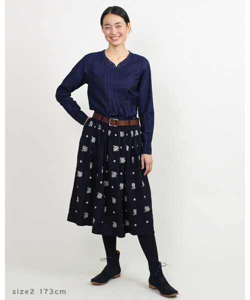 45R スカート 刺繍