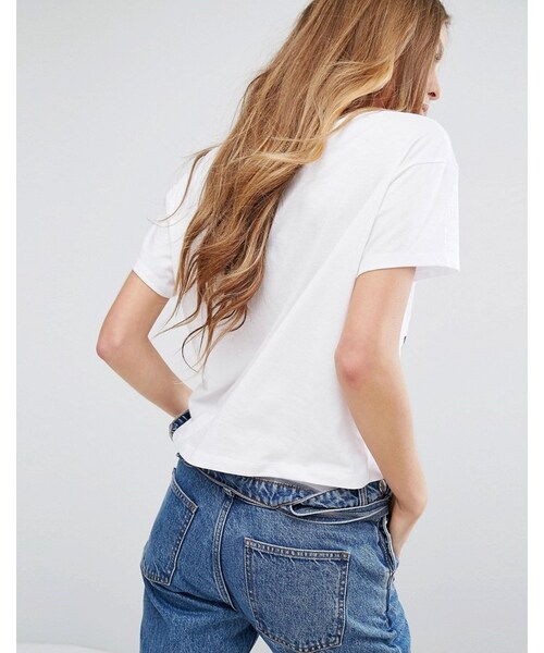 tommy jeans（トミー ジーンズ）の「Tommy Jeans Crop Logo T-shirt（Tシャツ/カットソー・レディース・White・US 10）」の3枚目の写真