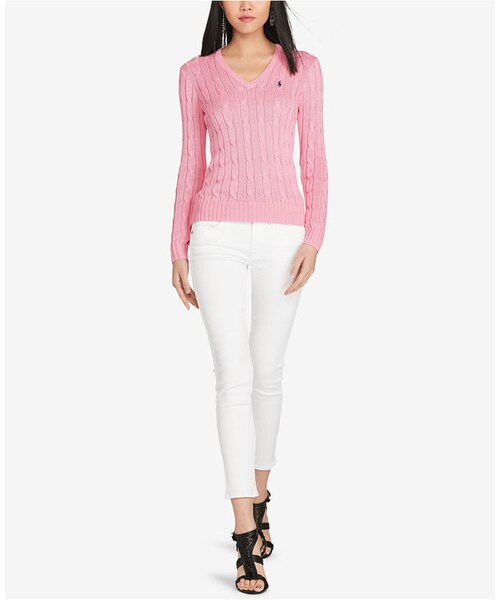 POLO RALPH LAUREN(ポロ ラルフ ローレン)の「Polo Ralph Lauren V-Neck Sweater(ニット/セーター・レディース・Purple/Pink/Blue・XS/S/M/L/XL)」の3枚目の写真