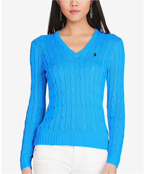 POLO RALPH LAUREN(ポロ ラルフ ローレン)の「Polo Ralph Lauren V-Neck Sweater(ニット/セーター・レディース・Purple/Pink/Blue・XS/S/M/L/XL)」の9枚目の写真