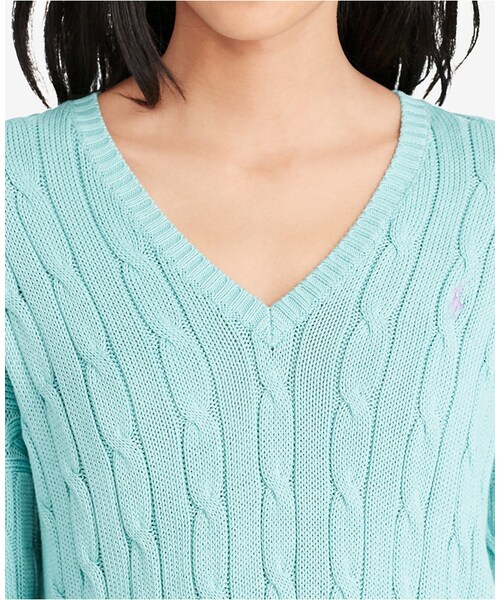 POLO RALPH LAUREN(ポロ ラルフ ローレン)の「Polo Ralph Lauren V-Neck Sweater(ニット/セーター・レディース・Purple/Pink/Blue・XS/S/M/L/XL)」の4枚目の写真