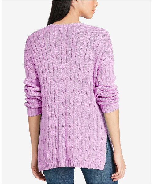 POLO RALPH LAUREN(ポロ ラルフ ローレン)の「Polo Ralph Lauren V-Neck Sweater(ニット/セーター・レディース・Purple/Pink/Blue・XS/S/M/L/XL)」の8枚目の写真