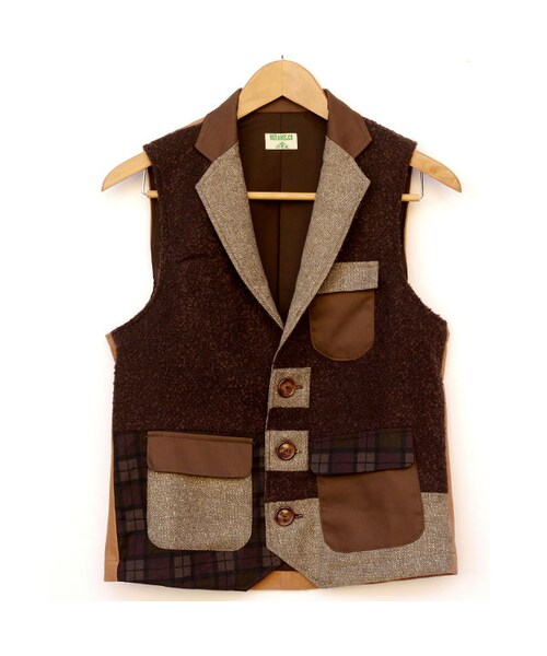 NIRAME.CO（ニラメッコ）の「すごろくベスト　ブラウン（ベスト・メンズ・その他）」の4枚目の写真
