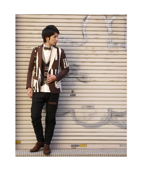 NIRAME.CO（ニラメッコ）の「すごろくベスト　ブラウン（ベスト・メンズ・その他）」の3枚目の写真