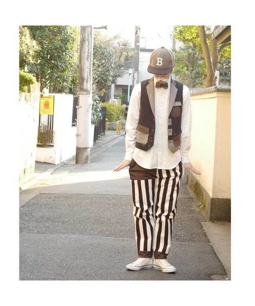 NIRAME.CO（ニラメッコ）の「すごろくベスト　ブラウン（ベスト・メンズ・その他）」の2枚目の写真