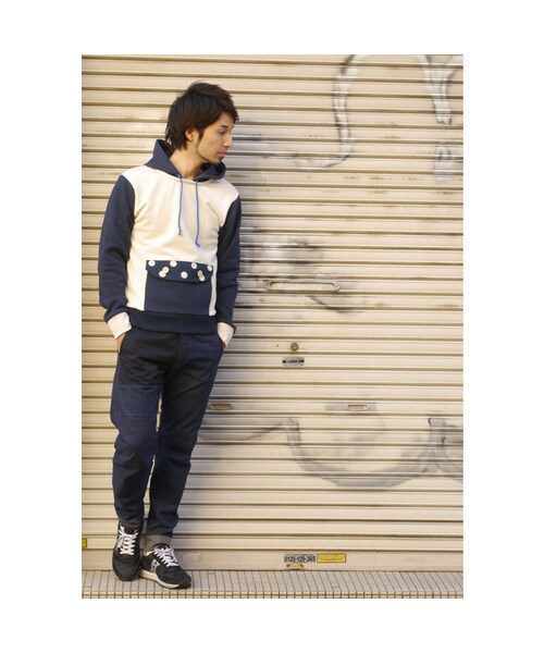 NIRAME.CO（ニラメッコ）の「浅瀬パンツ　ネイビーチェック（その他パンツ・メンズ・その他）」の3枚目の写真