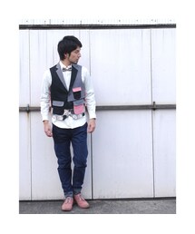 NIRAME.CO | 浅瀬パンツ　ネイビーチェック(その他パンツ)