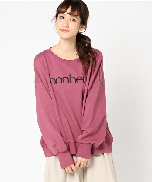 archives(アルシーヴ)の「シシュウBIGプルオーバー(Tシャツ/カットソー・レディース・オフホワイト/ブラック/ピンク系その他・MEDIUM)」の3枚目の写真