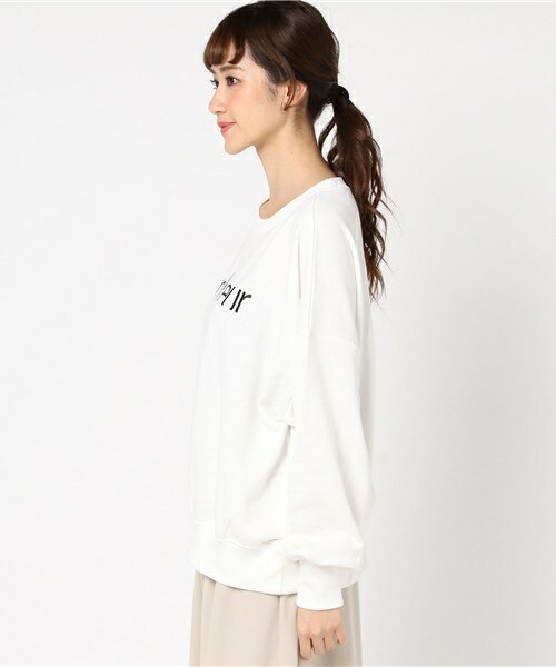 archives(アルシーヴ)の「シシュウBIGプルオーバー(Tシャツ/カットソー・レディース・オフホワイト/ブラック/ピンク系その他・MEDIUM)」の5枚目の写真