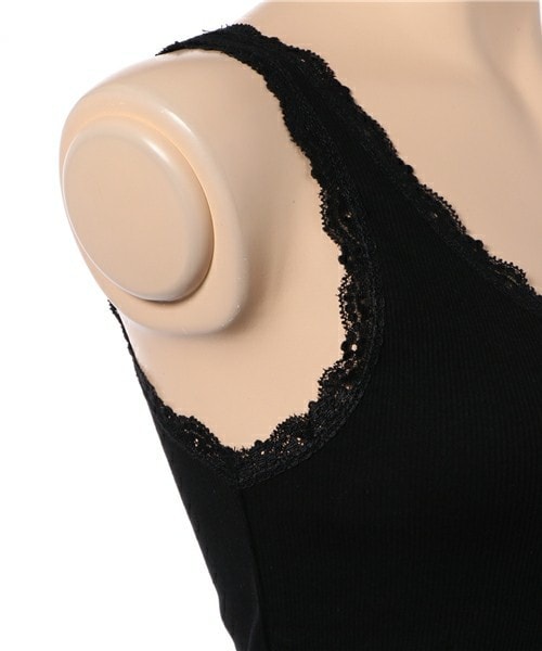 archives（アルシーヴ）の「テレコレースタンク（Tシャツ/カットソー・レディース・オフホワイト/ブラック/グレー/ネイビー・MEDIUM）」の7枚目の写真