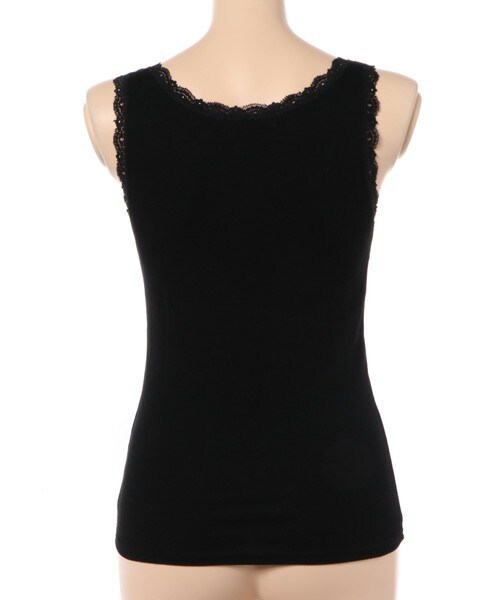 archives（アルシーヴ）の「テレコレースタンク（Tシャツ/カットソー・レディース・オフホワイト/ブラック/グレー/ネイビー・MEDIUM）」の5枚目の写真