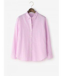 PLST | 【先行販売】コットンリネンリラックス長袖シャツ（柄）(トップス)