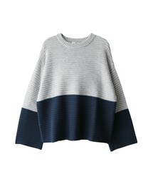 GRL | ワイドスリーブ配色ニット(ニット/セーター)