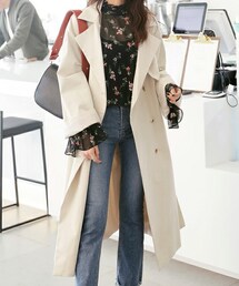 DHOLIC | ストラップSETフード付きロングトレンチコート(トレンチコート)