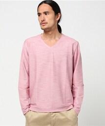 ESSENTIAL GARMENT MEN'S BIGI | Vネック長袖Ｔシャツ / スラブインレイ(Tシャツ/カットソー)