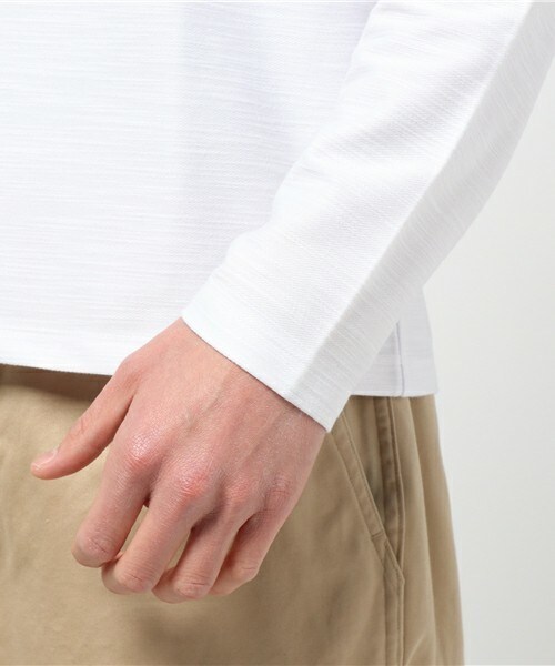 ESSENTIAL GARMENT MEN'S BIGI（エッセンシャルガーメントメンズビギ）の「Vネック長袖Ｔシャツ / スラブインレイ（Tシャツ/カットソー・メンズ・ホワイト/グレー/ネイビー/ピンク・SMALL/MEDIUM/LARGE）」の8枚目の写真