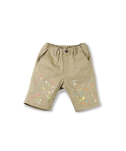 RADCHAP（ラッドチャップ）の「ペインティングプリントショートパンツ（チノパンツ・キッズ・ベージュ/カーキグリーン・80～140）」の2枚目の写真