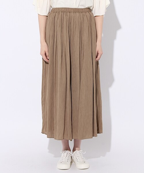 niko and...(ニコアンド)の「サテンギャザースカーチョ(パンツ・チャコール/ピンク/キャメル/ベージュ/ブルー)」の12枚目の写真