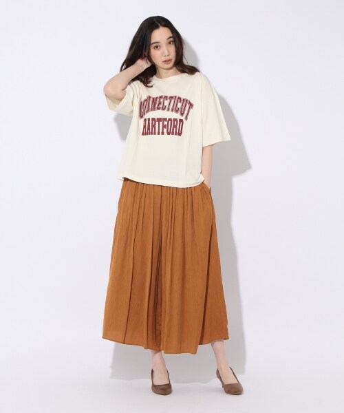 niko and...(ニコアンド)の「サテンギャザースカーチョ(パンツ・チャコール/ピンク/キャメル/ベージュ/ブルー)」の11枚目の写真