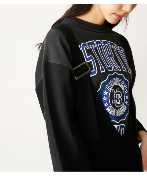 MOUSSY（マウジー）の「MOUSSY RIB KNIT JUMPER スカート（スカート・レディース・BLK/L/BEG・F）」の9枚目の写真