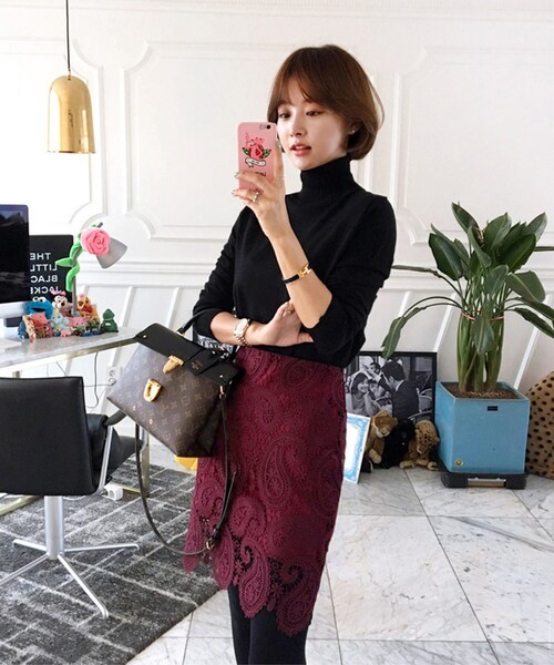 no brand（ノーブランド）の「IMVELY 基本が大事タートルネックニット(C)FDB（ニット/セーター・レディース・アイボリー(IV)/ライトベージュ(LBE)/グレー(GR)・FREE）」の7枚目の写真