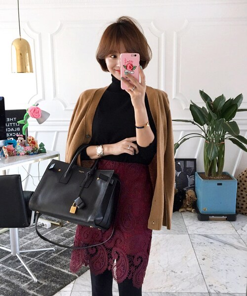 no brand（ノーブランド）の「IMVELY 基本が大事タートルネックニット(C)FDB（ニット/セーター・レディース・アイボリー(IV)/ライトベージュ(LBE)/グレー(GR)・FREE）」の11枚目の写真