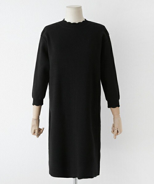 DHOLIC（ディーホリック）の「スカラップネックニットワンピース（ワンピース・レディース・FREE）」の2枚目の写真