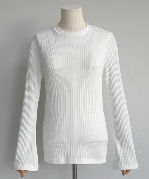 DHOLIC（ディーホリック）の「ベルスリーブスリムリブTシャツ（Tシャツ/カットソー・レディース・FREE）」の2枚目の写真