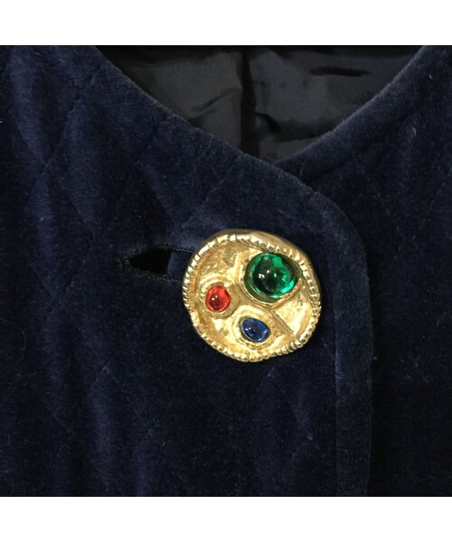 キュウリガン（キュウリガン）の「【個性的】エレガントボタンベロアBIGジャケットコート（その他アウター・メンズ・その他）」の4枚目の写真