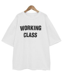 Dailyabout | ベーシックレタリングルーズフィット5分袖Tシャツ(P0000WNR)(Tシャツ/カットソー)