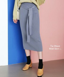 DHOLIC | ウエストタイニットミモレスカート(スカート)
