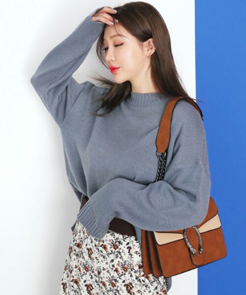 DHOLIC（ディーホリック）の「6COLORSラウンドネックニットプルオーバー（ニット/セーター・レディース・FREE）」の4枚目の写真