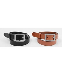 Dailyabout | ベーシックスクエアバックル牛革ベルト(P0000WOK)(ベルト)