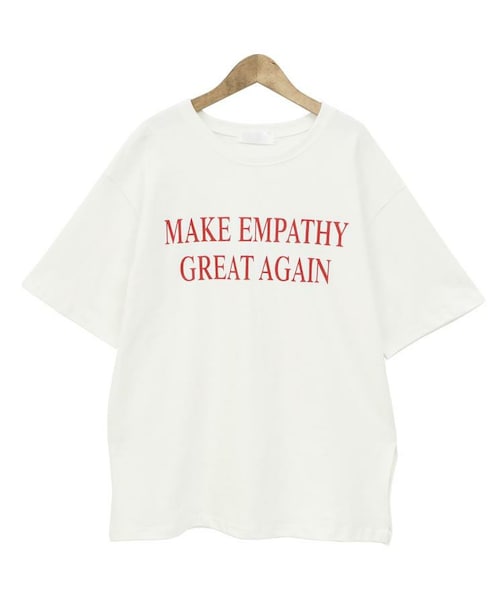 Dailyabout(デイリーアバウト)の「ベーシックレタリングルーズフィットコットンTシャツ(P0000WRD)(Tシャツ/カットソー・レディース・FREE)」の1枚目の写真