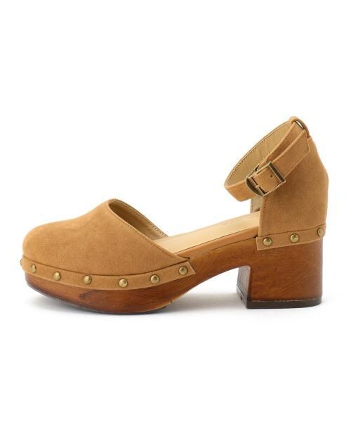 RAY CASSIN（レイカズン）の「サボサンダル（シューズ・レディース・ブラック/キャメル/ライトグレー・M/L）」の4枚目の写真