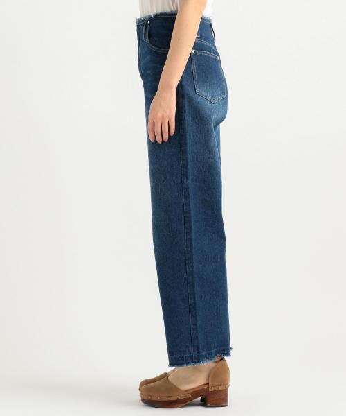 RAY CASSIN(レイカズン)の「裁ち切りワイドパンツ(パンツ・レディース・サックス/ネイビー・S/M)」の3枚目の写真