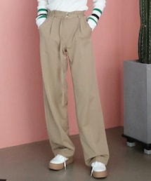 DHOLIC | リングベルトSETワンタックワイドパンツ(その他パンツ)