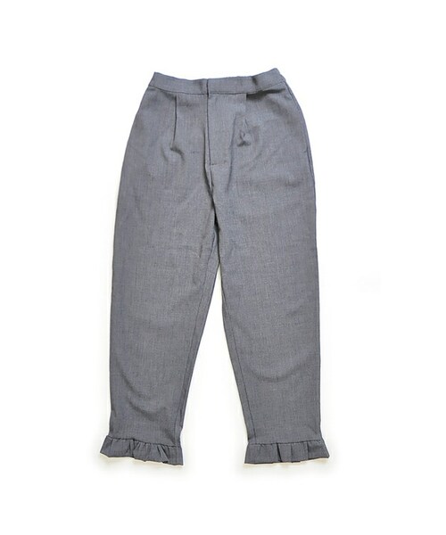 flower(フラワー)の「trad frill pants ~トラッドフリル(その他パンツ・レディース・gray/black・FREE)」の1枚目の写真