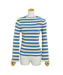 flower | frill multi border～フリルマルチボーダー(Tシャツ/カットソー)