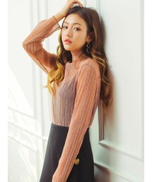 KORMARCH | ハイネックキラキラシースルーブラウス(シャツ/ブラウス)