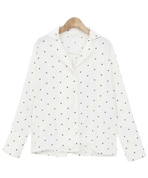 Dailyabout | シンプルVネックドットブラウス(P0000WRA)(シャツ/ブラウス)