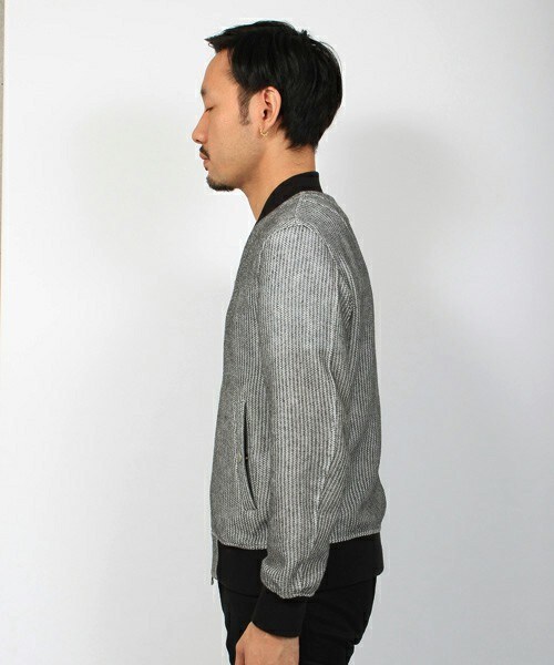 ESSENTIAL GARMENT MEN'S BIGI（エッセンシャルガーメントメンズビギ）の「MA-1 / メランジラッセル（サーフ＆サファリ）（ミリタリージャケット・メンズ・杢グレー/ネイビー・SS/S/M/L）」の15枚目の写真