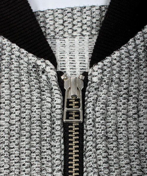 ESSENTIAL GARMENT MEN'S BIGI（エッセンシャルガーメントメンズビギ）の「MA-1 / メランジラッセル（サーフ＆サファリ）（ミリタリージャケット・メンズ・杢グレー/ネイビー・SS/S/M/L）」の5枚目の写真