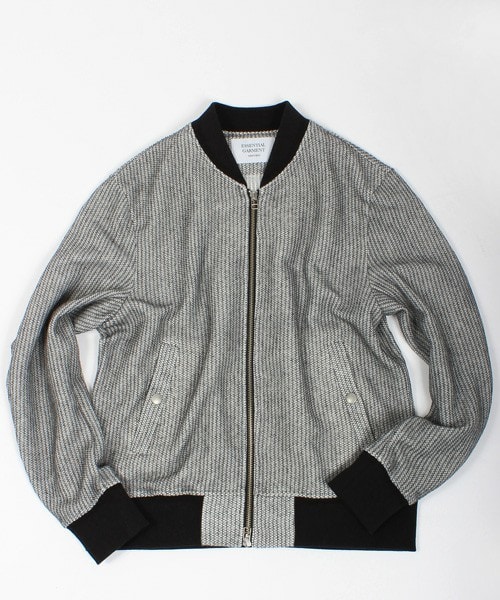 ESSENTIAL GARMENT MEN'S BIGI（エッセンシャルガーメントメンズビギ）の「MA-1 / メランジラッセル（サーフ＆サファリ）（ミリタリージャケット・メンズ・杢グレー/ネイビー・SS/S/M/L）」の12枚目の写真