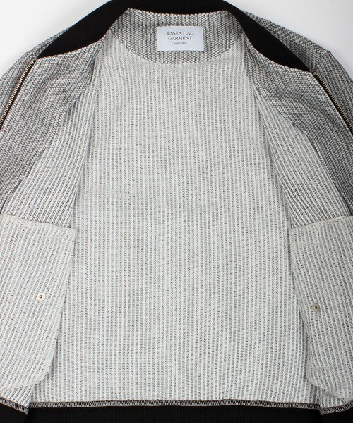 ESSENTIAL GARMENT MEN'S BIGI（エッセンシャルガーメントメンズビギ）の「MA-1 / メランジラッセル（サーフ＆サファリ）（ミリタリージャケット・メンズ・杢グレー/ネイビー・SS/S/M/L）」の13枚目の写真