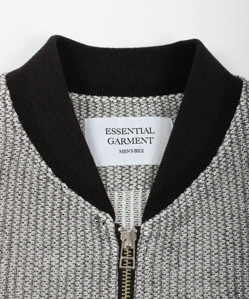 ESSENTIAL GARMENT MEN'S BIGI（エッセンシャルガーメントメンズビギ）の「MA-1 / メランジラッセル（サーフ＆サファリ）（ミリタリージャケット・メンズ・杢グレー/ネイビー・SS/S/M/L）」の4枚目の写真