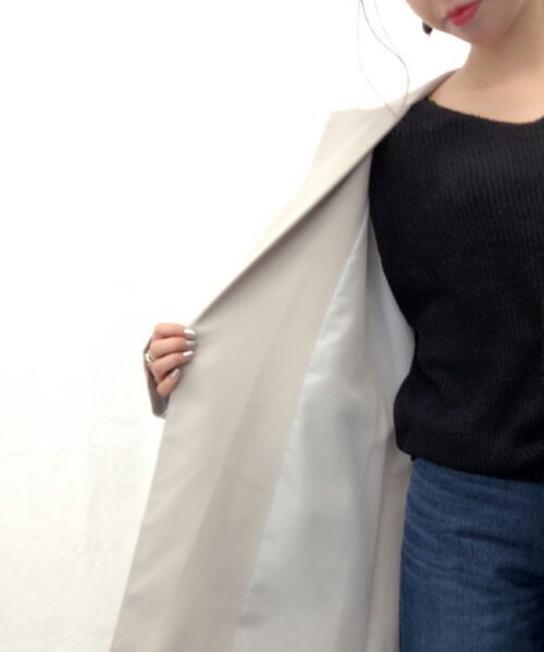 archives（アルシーヴ）の「【ZOZO限定先行予約】花柄刺繍ガウンコート（その他アウター・レディース・ブラック/グレー・MEDIUM）」の5枚目の写真