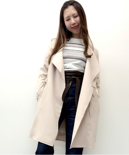 archives（アルシーヴ）の「【ZOZO限定先行予約】着流しノーカラーコート（その他アウター・レディース・ブラック/グレー/ベージュ・MEDIUM）」の3枚目の写真